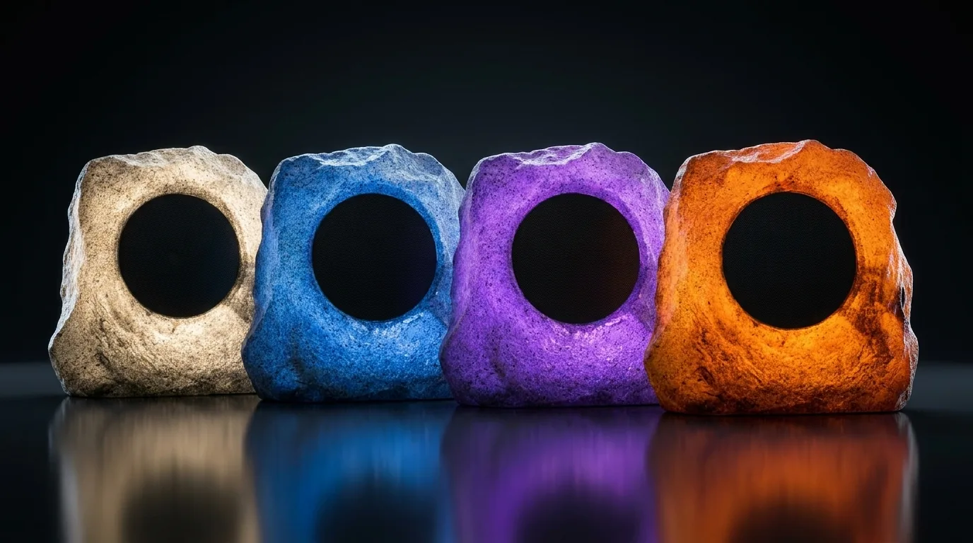 YE-BR91L — Outdoor Rock Speaker · LED
