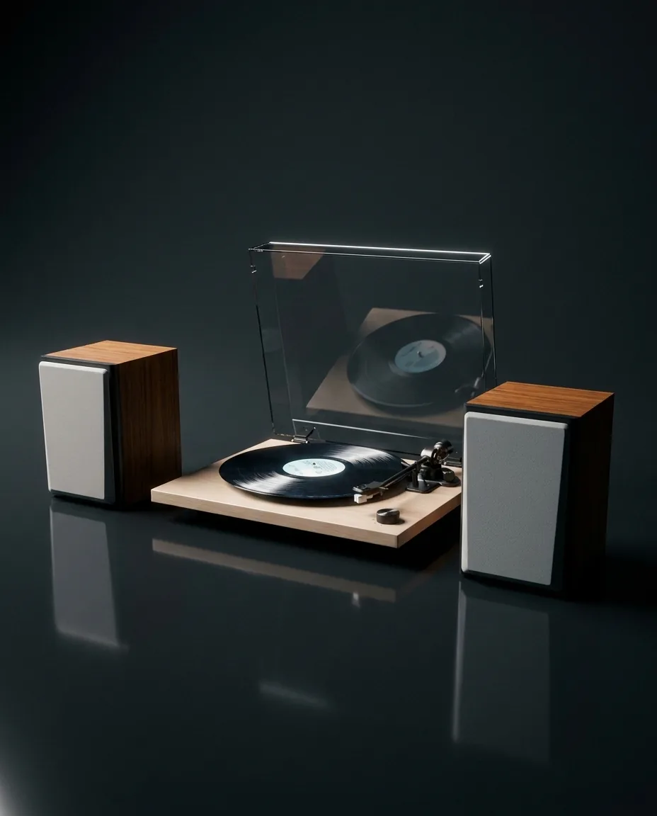 YE-TT70 — 3-Speed Turntable + Speakers